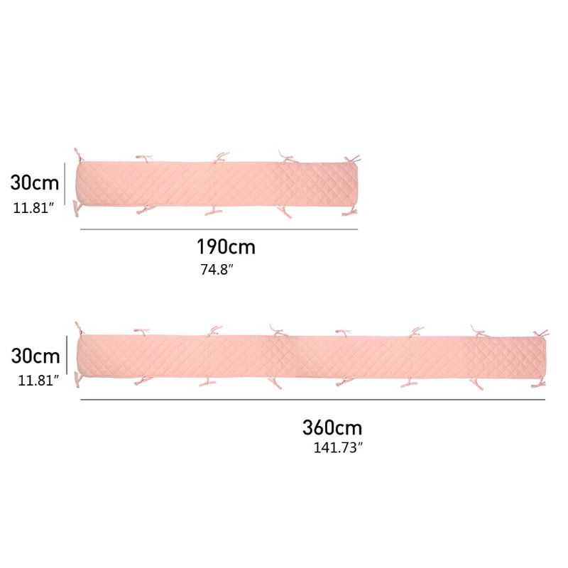 

Cot Bumpers All Round Padded Pads Breathable Crib Bumper Set for Toddlers Machine Washable Baby Available in 2 Size H3CD