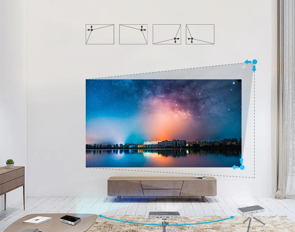 BYINTEK UFO P10 Портативный Умный домашний кинотеатр Android 7.1.2 OS Wifi мини HD светодиодный dlp проектор для Full 1080P MAX 4K для Iphone 11