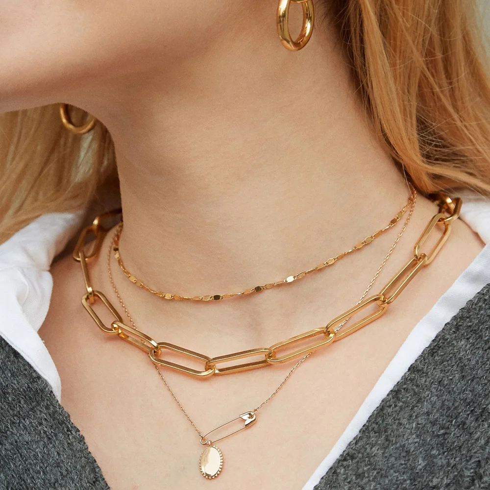 Модное женское ожерелье BA 2020 кабельная цепь из цинкового сплава в богемном стиле