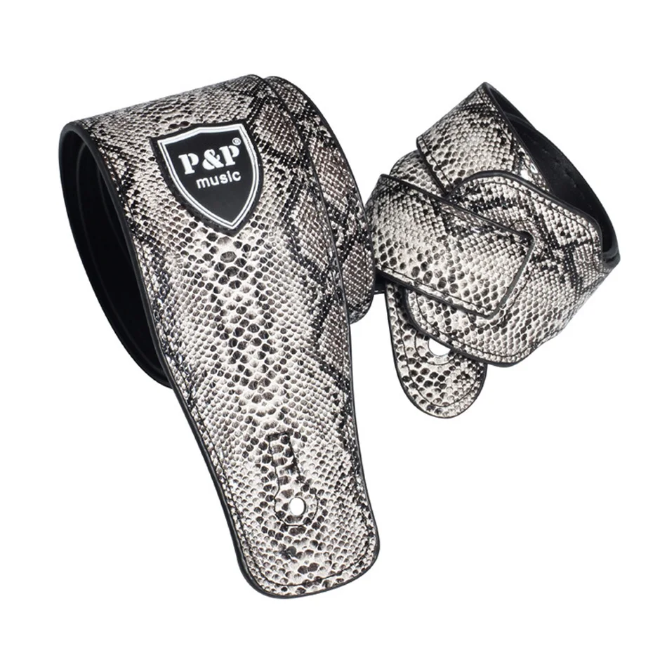 schlange haut design pu imitation leder gitarre strap für elektrische gitarre akustische gitarre folk gitarre bass strap free global shipping