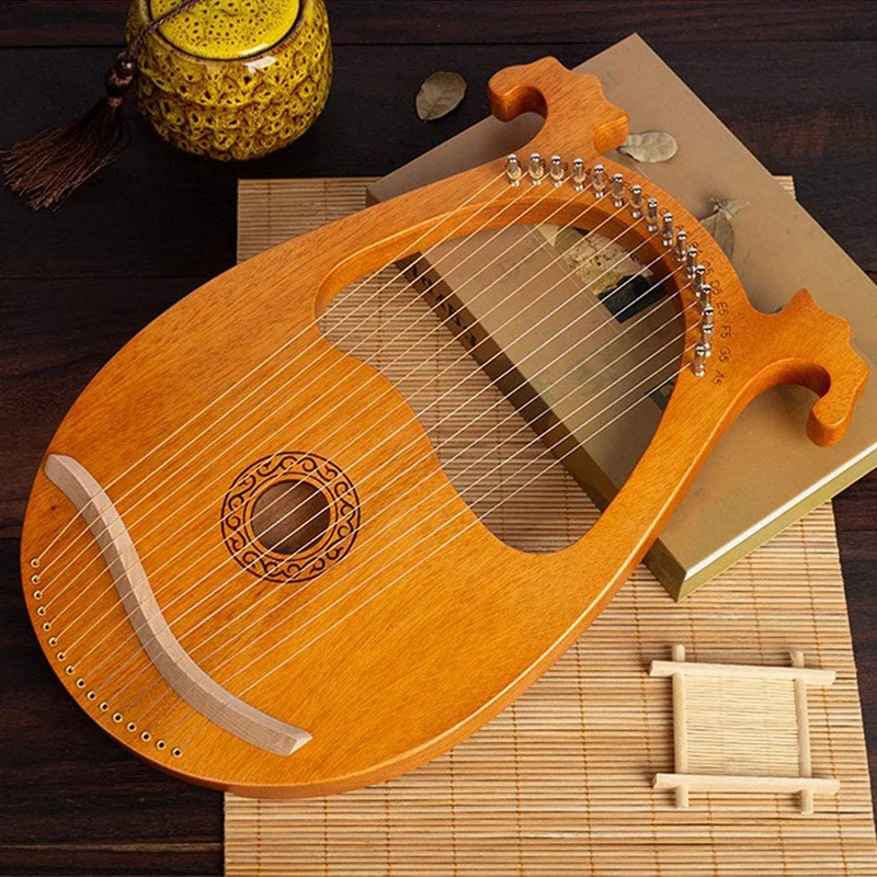 Lyre Harp 16 деревянных струн из массива дерева красное дерево с тюнинговым ключом для