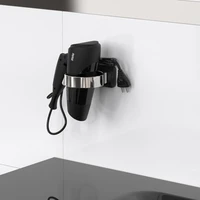 punch free hairdryer storage rack wall mounted hair dryer holder shelf for home bathroom dressing room