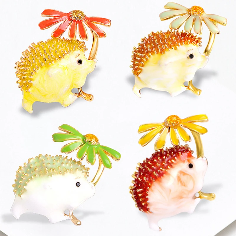 Cute Hedgehog Brooch Fashion Brooches For Women Animal Jewelry Funny Winter Design High Quality | Украшения и аксессуары