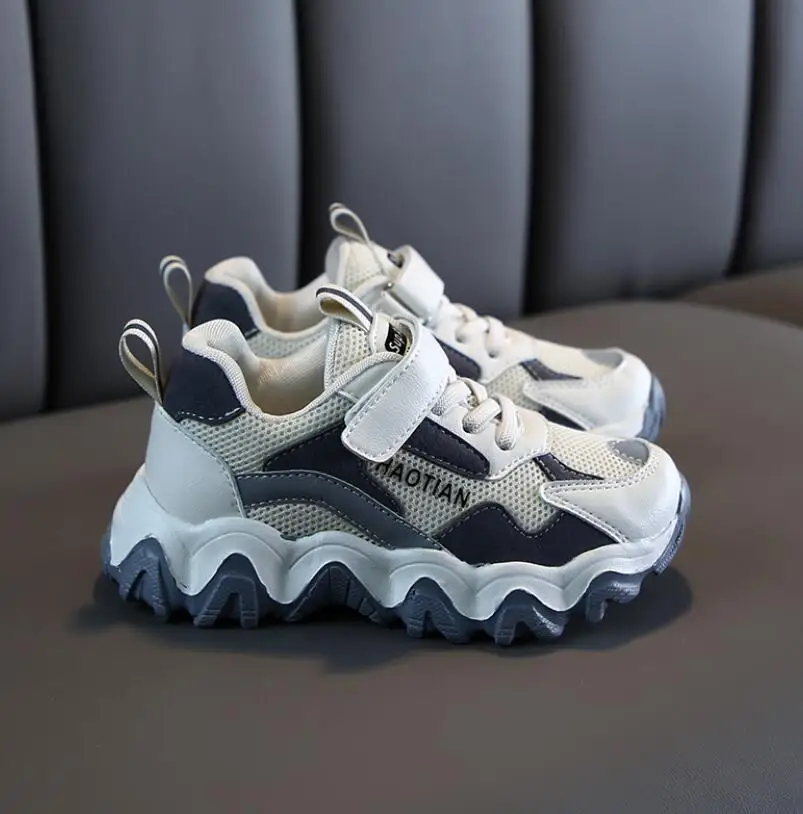 Весенняя детская спортивная обувь для мальчиков и девочек Дышащие кроссовки