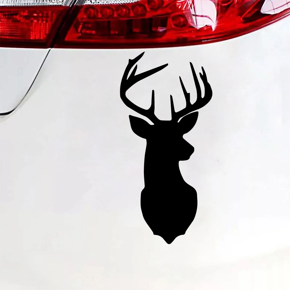 

Vinyl Car stickers Decals Motorcycle Accessories Car-Window Decorative Goods PVC Funny deer head 15cmx8cm