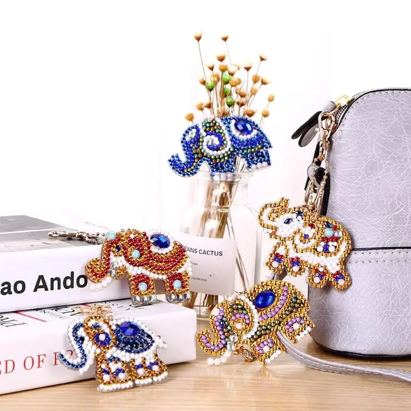 5 шт. Сделай Сам слон полная дрель особой формы алмазная живопись брелок подарки