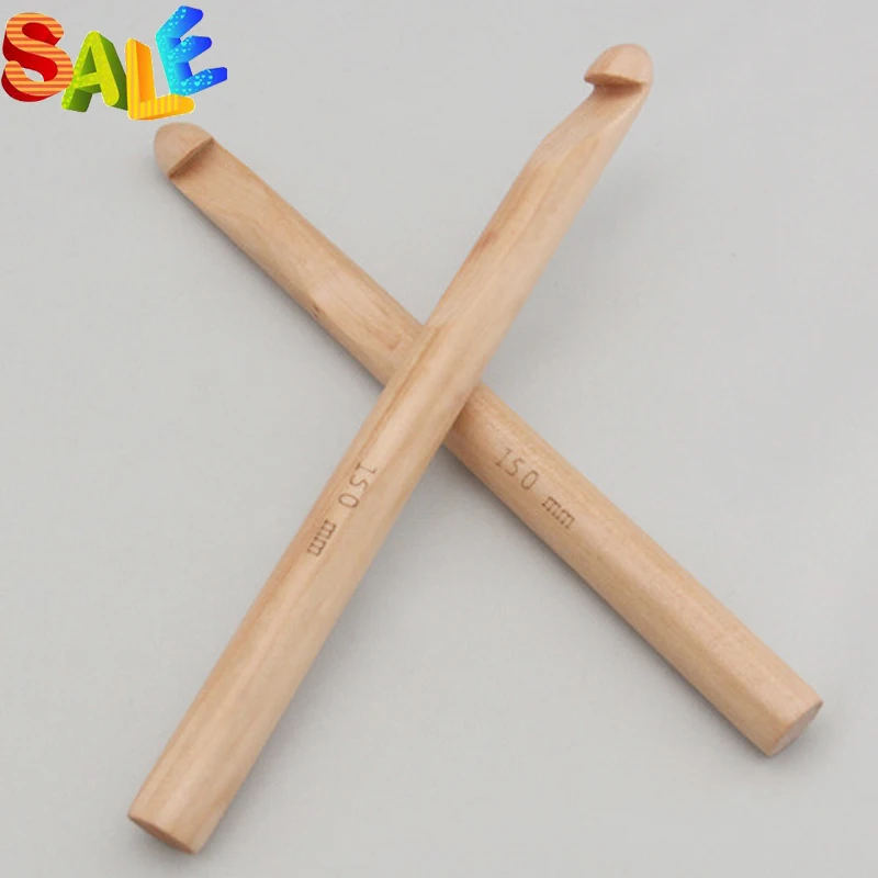 1 шт. свитер Вязание 15 мм бамбуковой ручкой крючки крючком гладкая ткань иголка