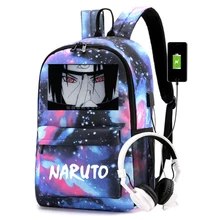 New Naruto-anime Backpack Bag Black Anime Backpacks Kids Boys Girls School Bag Travel Laptop Daypack Schoolbag Satchel