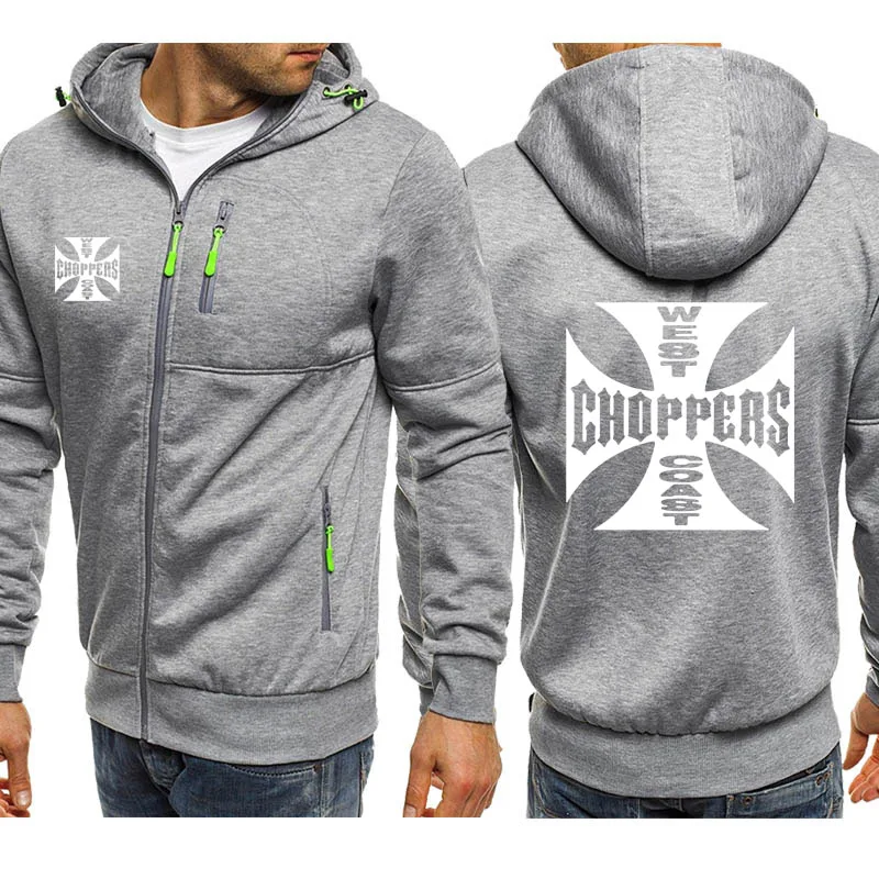 Spring Autumn Sweatshirt West Coast Choppers Men Jacket Streetwear Fleece Zipper Hoodies Hip Hop Harajuku Male Tracksuit | Мужская