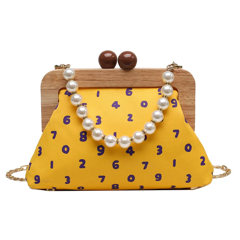 

Brand Women Shoulder Bags Luxury Pearl Design Crossbody Bag Fashion Chains Handbags And Purses Vintage Clip Ladies Clutch Bag