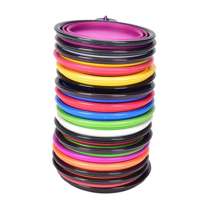 1 шт. портативная миска для путешествий собак контейнер воды складной