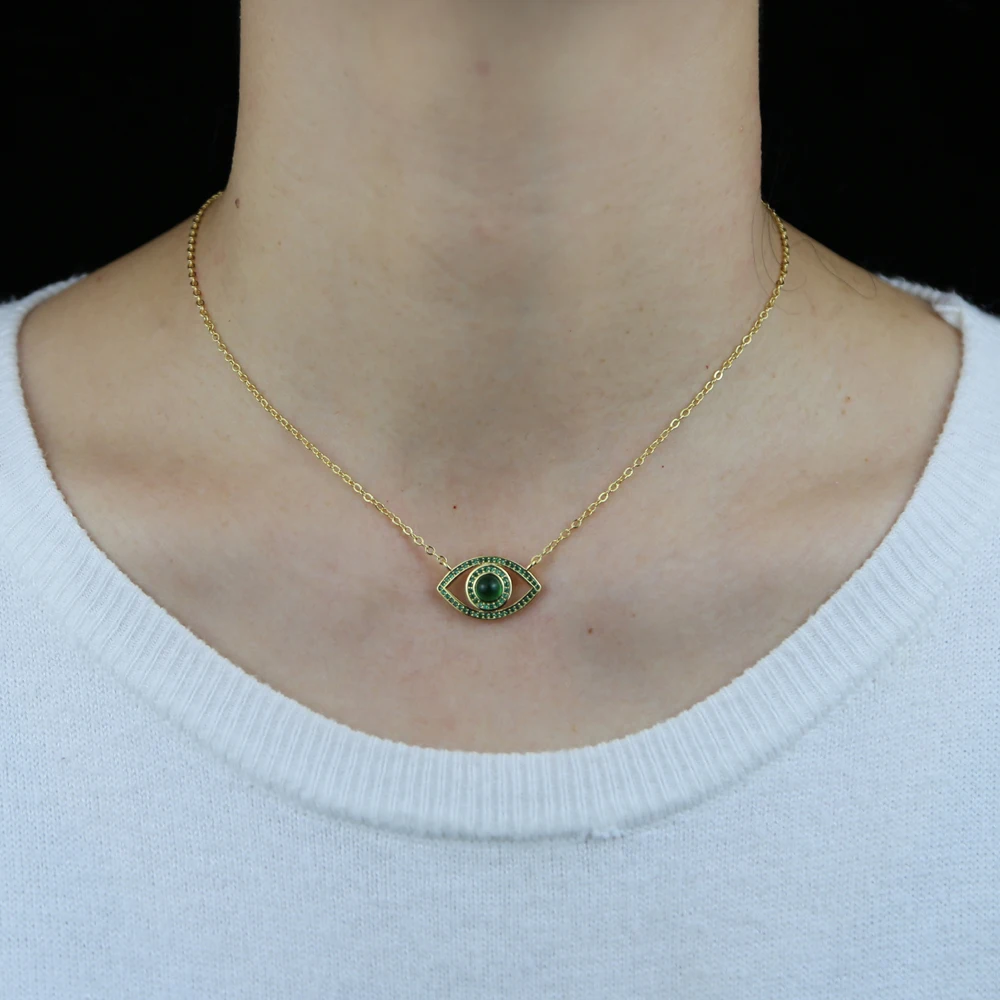 Новое поступление 2021 милое очаровательное Золотистое Ожерелье с микро закрепкой