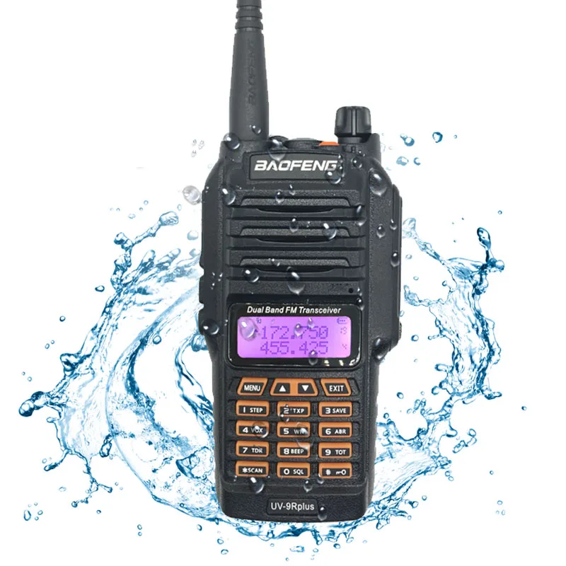 2 шт. BAOFENG UV-9R PLUS 10 Вт Высокая мощность портативная рация Водонепроницаемый VHF UHF Ham CB радио приемопередатчик сканер двухстороннее радио Охотник