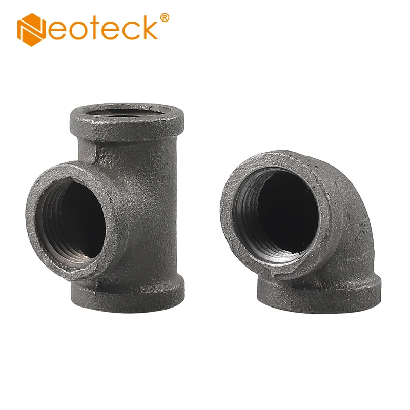 

Коленчатый фитинг Neoteck, 20 шт., тройник под углом 90 градусов, 1/2 дюйма, из ковкого чугуна