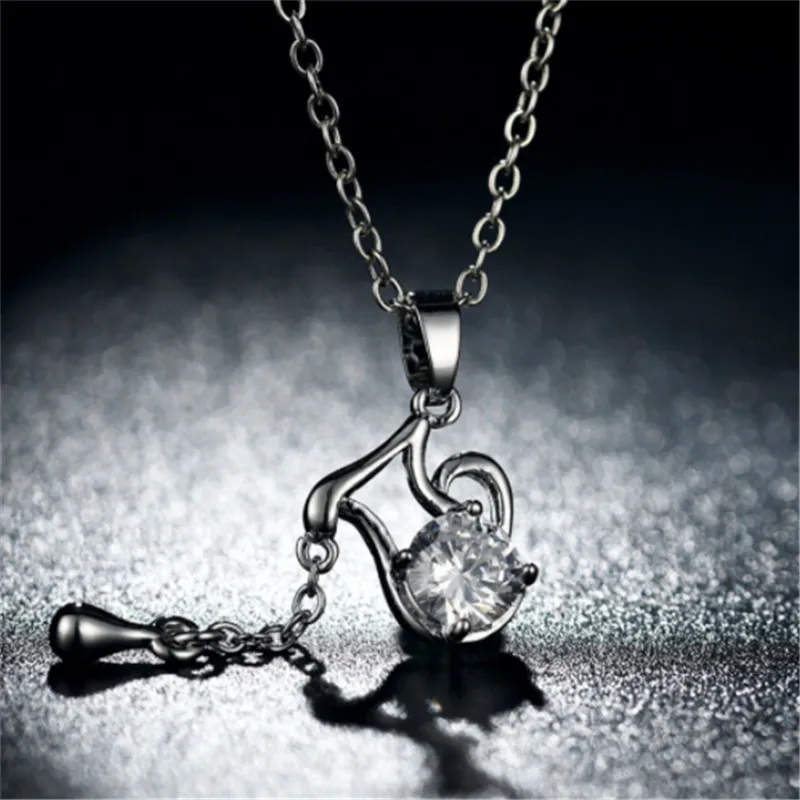 Женское Ожерелье со знаками Зодиака серебряного цвета с 12 созвездиями |