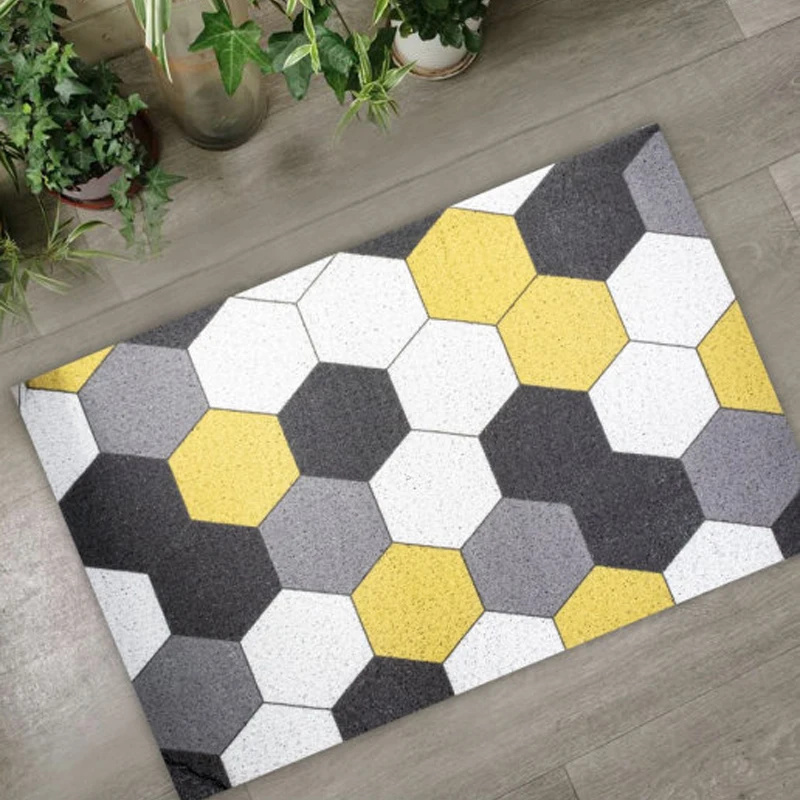 CINLAN Коврики для дома полиградиентный защитный ковер с узором в прихожей 90*120