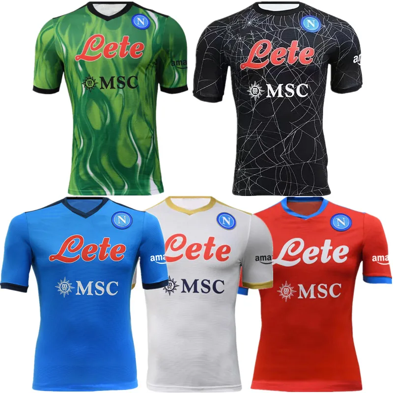 

Napoli Halloween Soccer Jersey 2021 2022 Naples INSIGNE HAMSIK MERTENS H LOZANO MARADONA Football shirt Kit