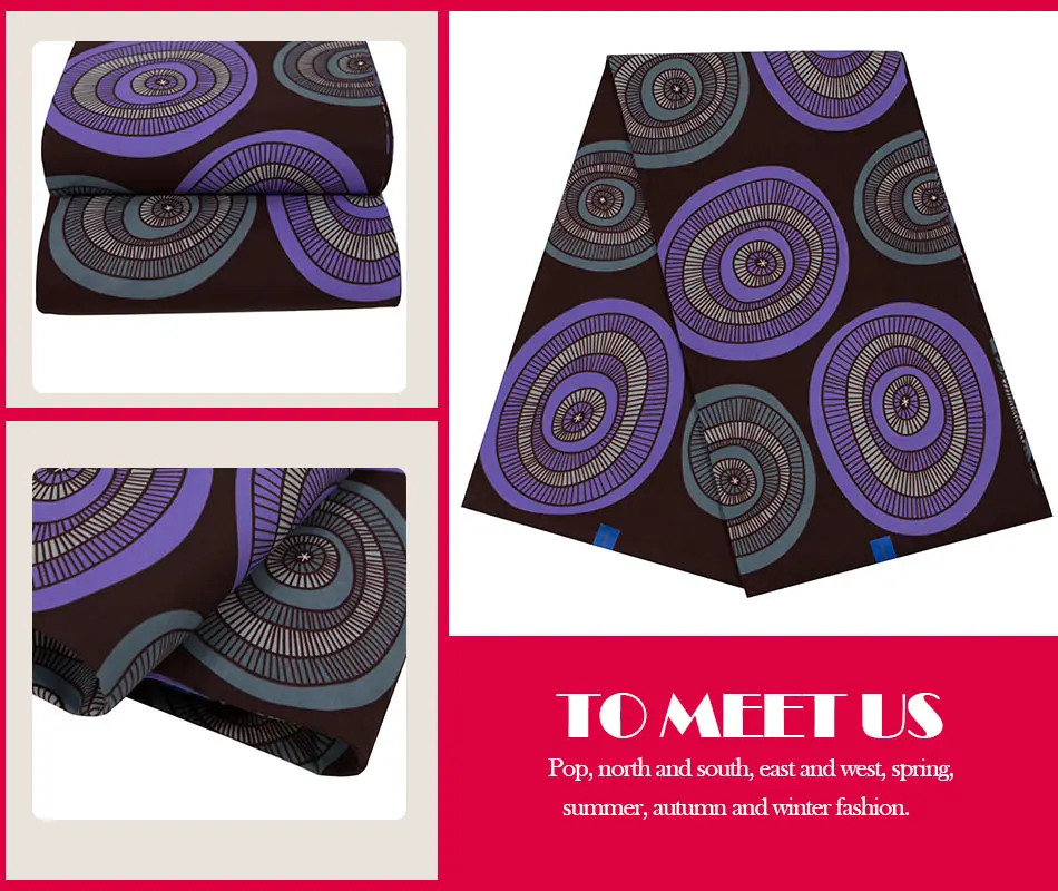 

Wholesale African Fabric Batik Print Hell's Eye Ankara 6 Yards 100% Cotton Princess Bridesmaid Sewing Party Dresses 40FS1286