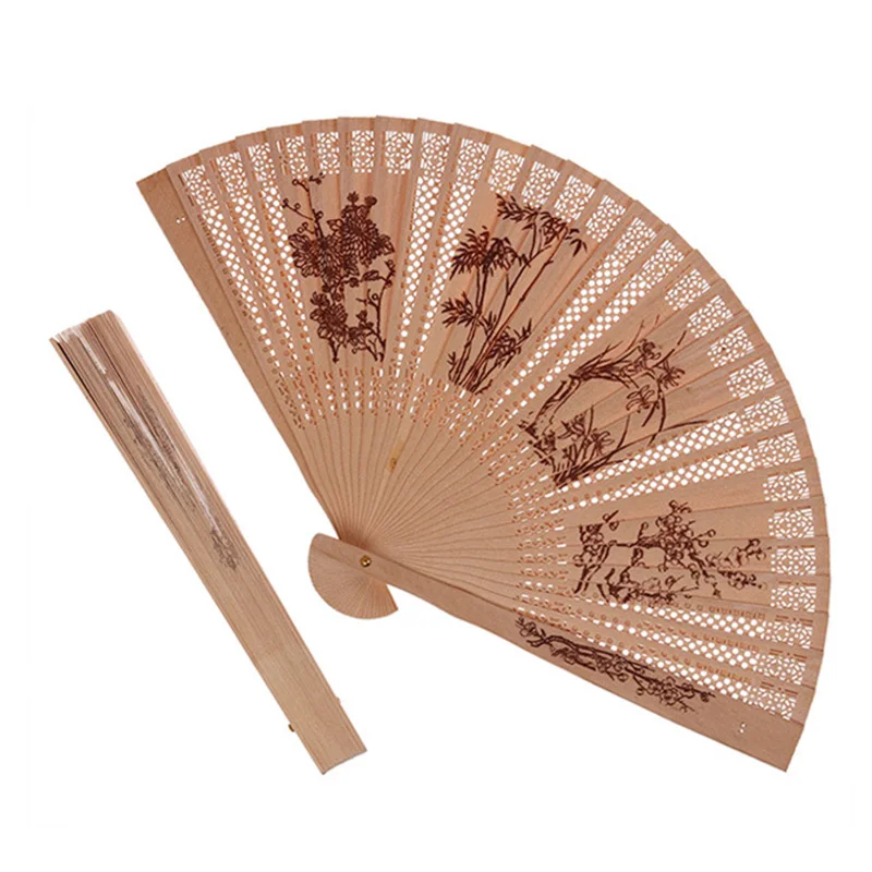 Китайский складывающийся веер Ладан дерева ручной коленчатый вентилятор Сандал