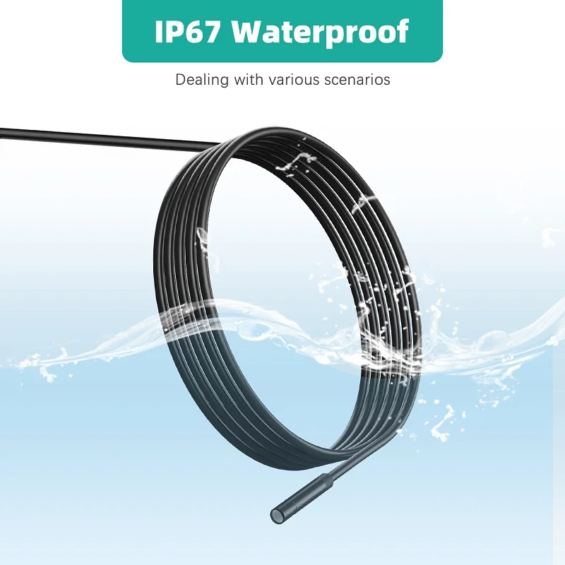 Y12 WIFI эндоскоп камера Полужесткий кабель Android осмотр бороскоп HD 2.0mp IP67