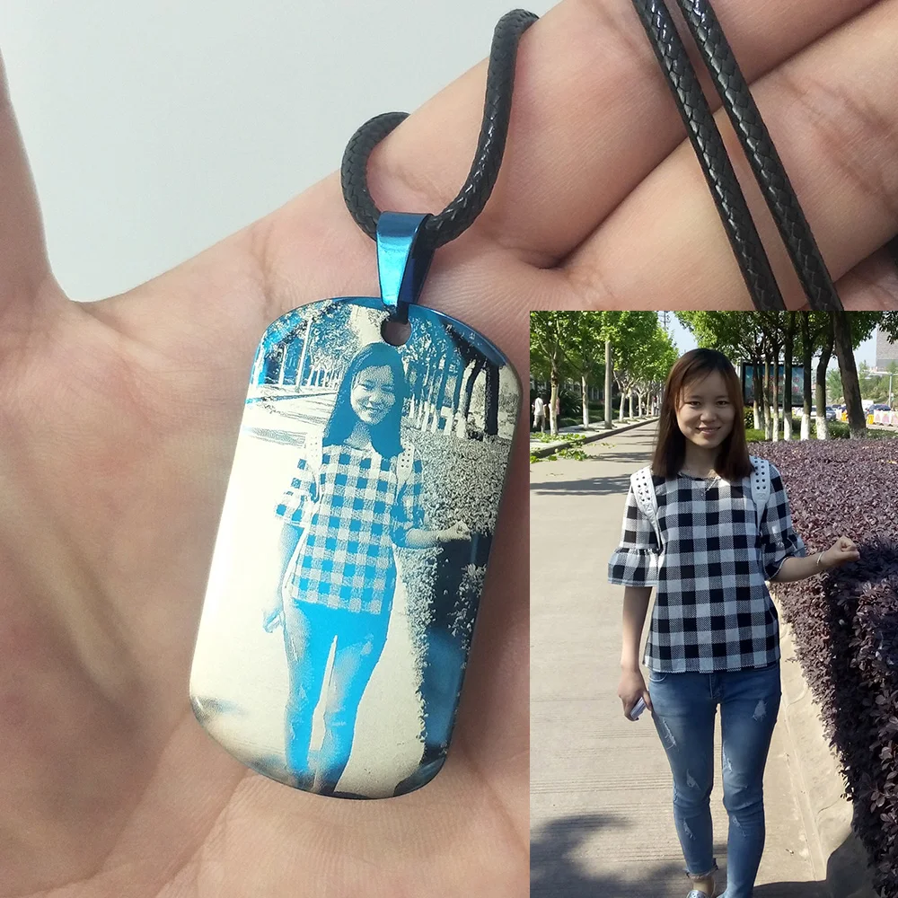 Кулон из нержавеющей стали на заказ индивидуальное ожерелье 5 цветов фото с
