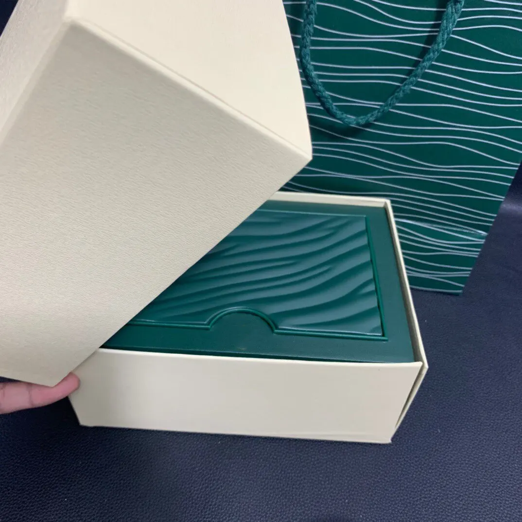 

Best Dark Green Watch Box Gift Woody Case For Watches Booklet Card Tags and Papers In English Watches Boxe ROX--BOX