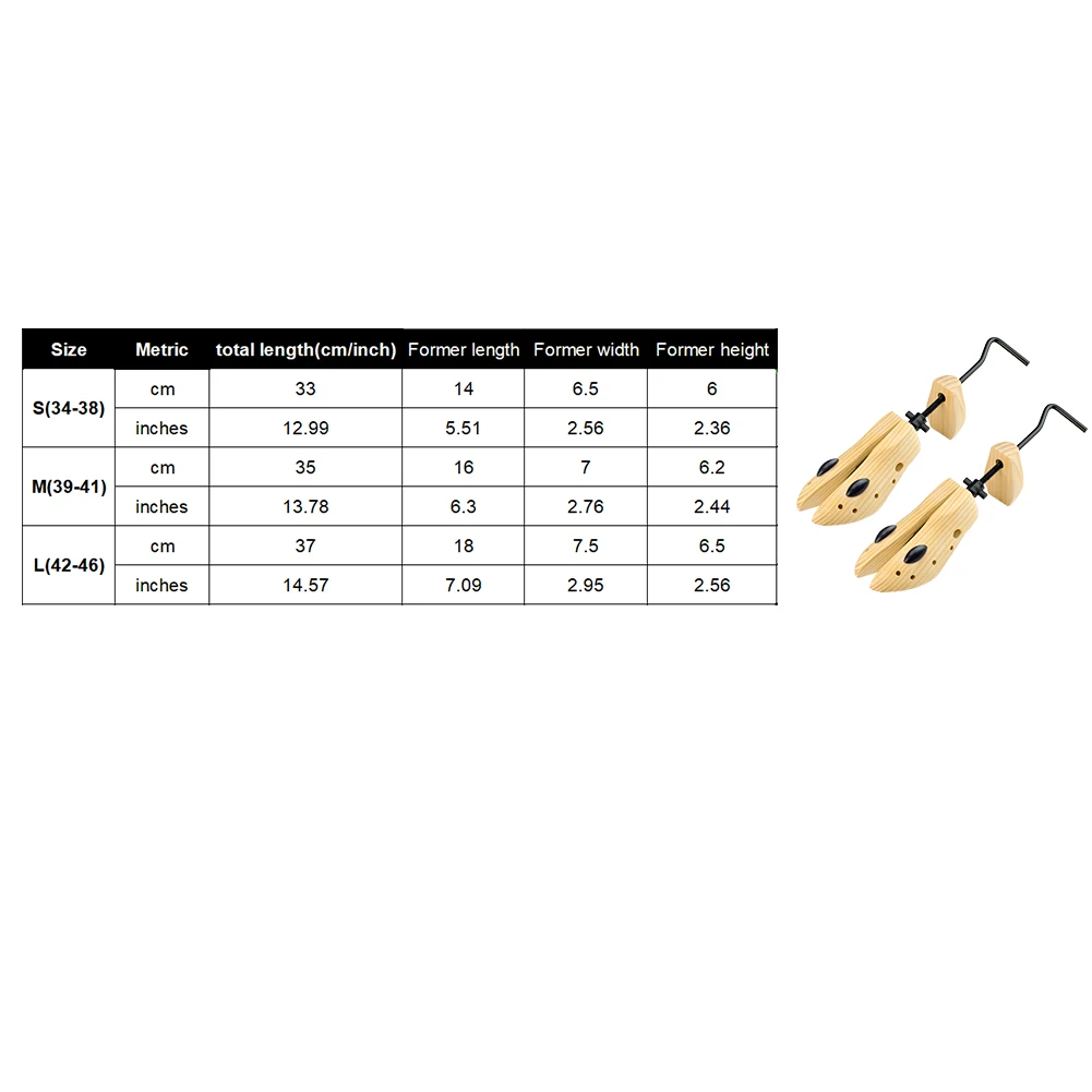 2pcs Man Women Durable Non Slip Home Natural Wood Easy To Use Foot Grinding Widener Anti Crease Shoe Stretcher Ergonomic Handle