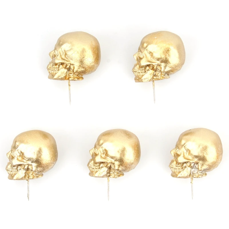 

5pcs/box Resin Skull Thumbtack Drawing Pins Pushpin Board Photo Wall Map Markers 090F