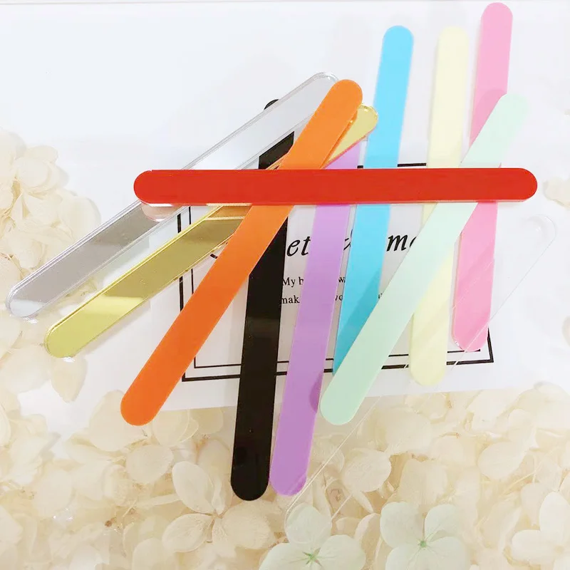 10 шт. палочки для мороженого акриловый Топпер торта Золотая зеркальная палочка