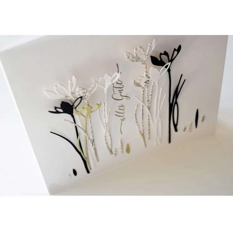 Высечки для карточек Florid Crocus цветочные металлические высечки трафареты 2020 | Дом и