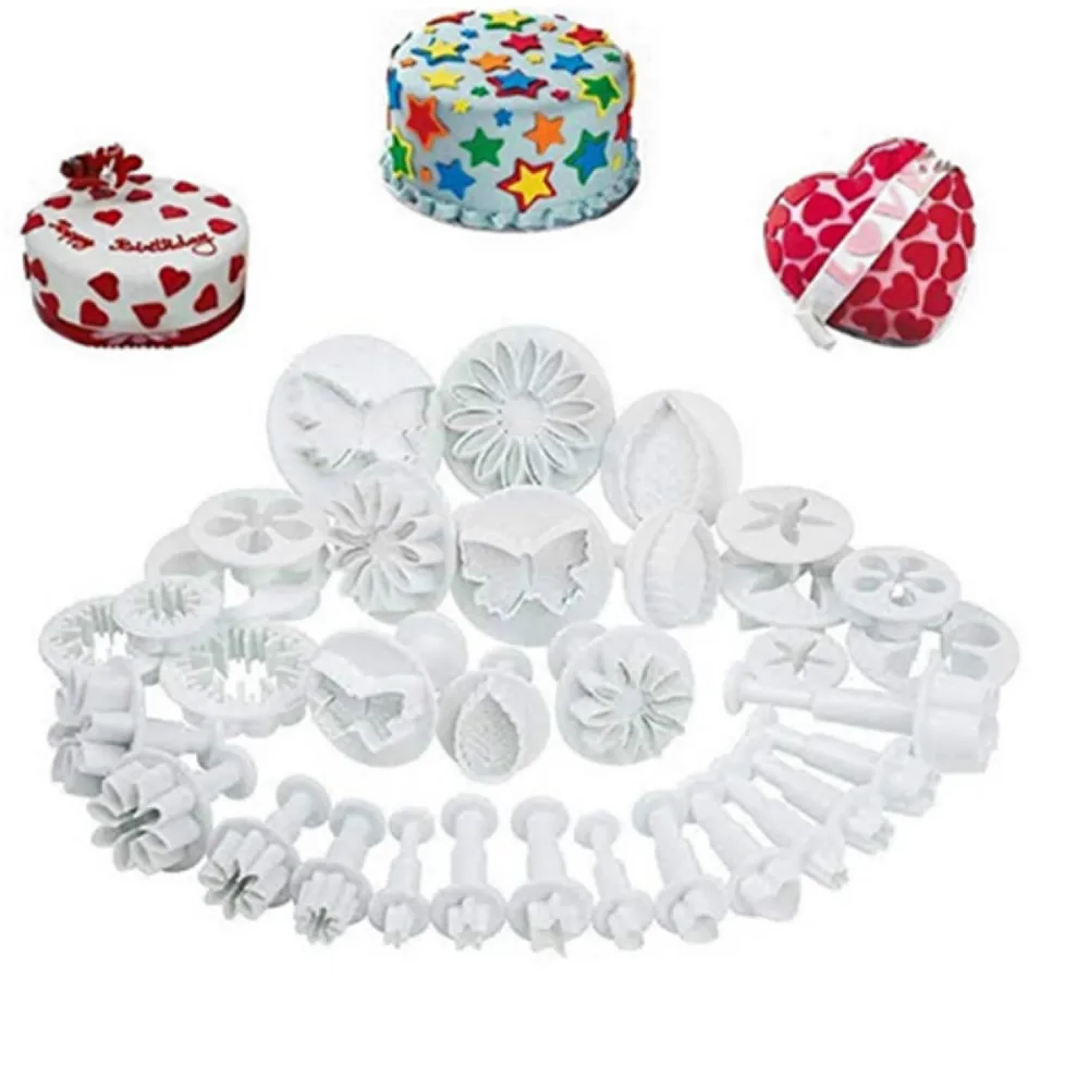 

68pcs/set Fondant Plunger Cutters Full Set Mold For Baking Plunger Cutter For Sugar Crafts Cake Various Style Decorating Tools