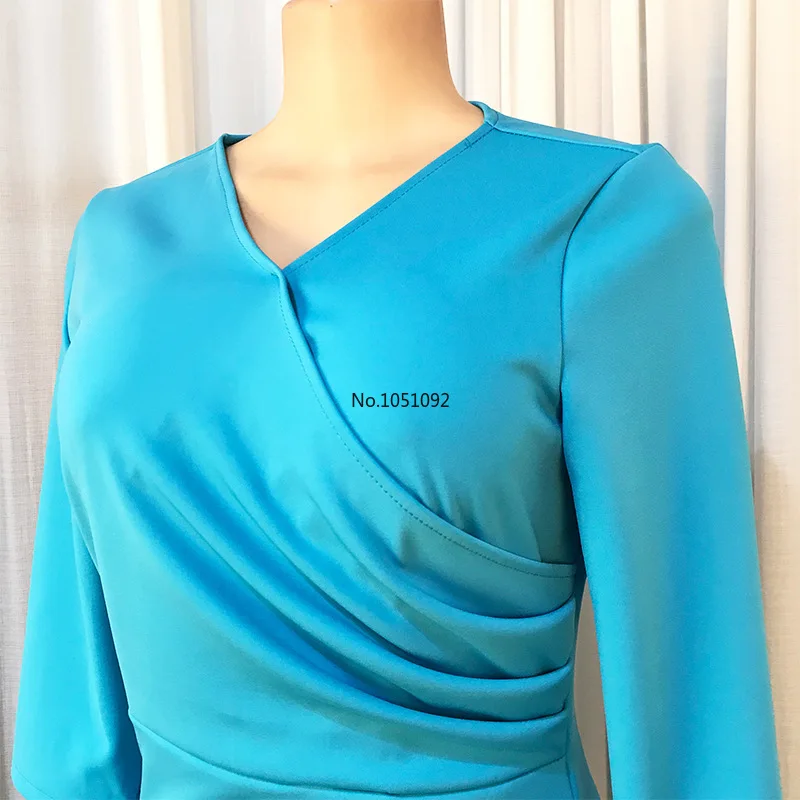 Женское элегантное облегающее платье v-образный вырез рукав три четверти