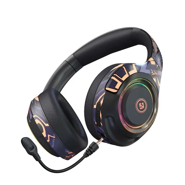 

Foldable Wireless Bluetooth Headset Graffiti LED Gaming Earphone Headphones with Microphone for Iphone Huawei Xiaomi