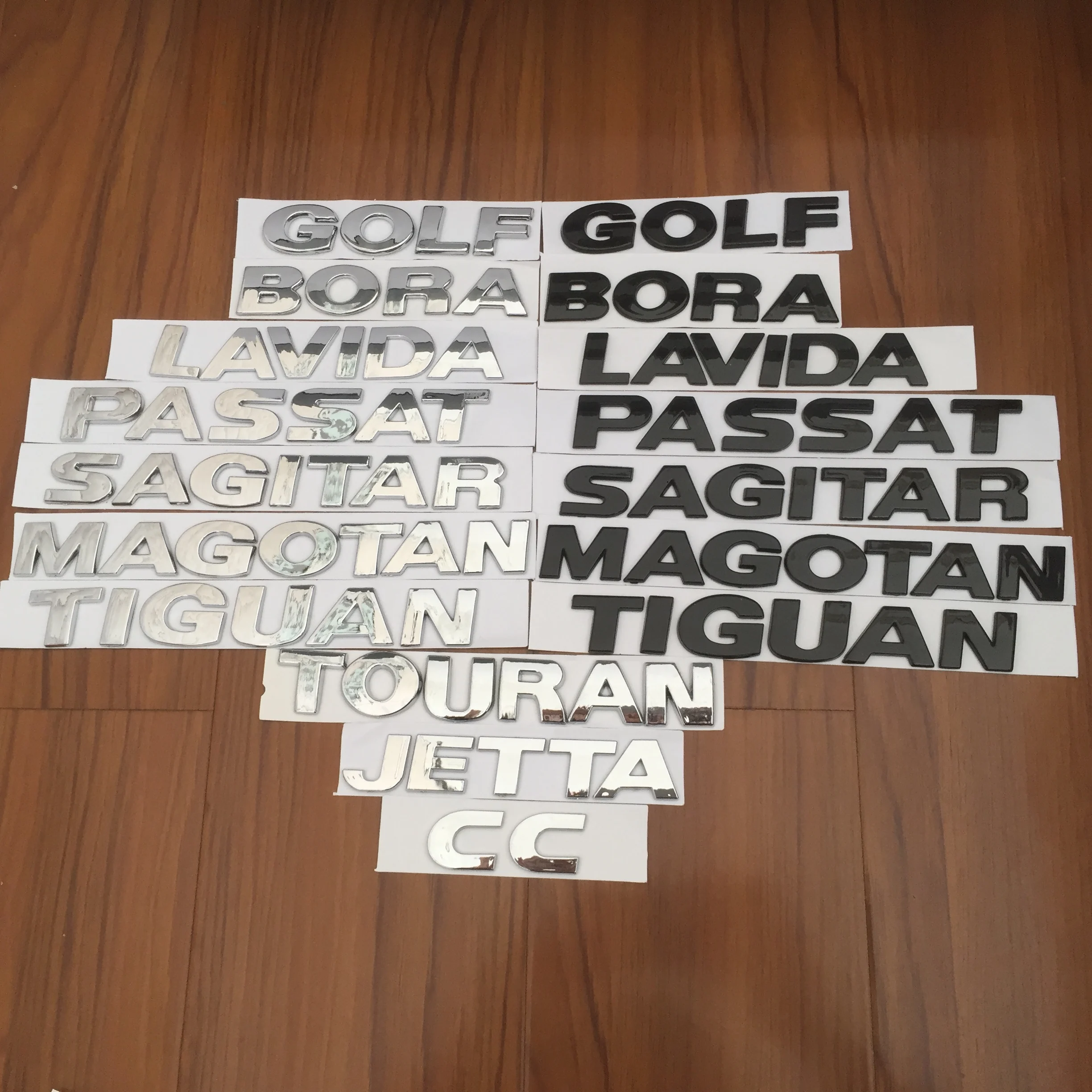 

1pcs 3D ABS GOLF POLO BORA LAVIDA PASSAT SAGITAR CC car Letter Rear trunk Decals Emblem badge stickers Decal styling Accessories