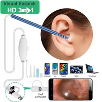 ear camera 3 in 1 usb earpick cleaning endoscope digital medical otoscope hd mini ent nose otoscopio cameras for android phone