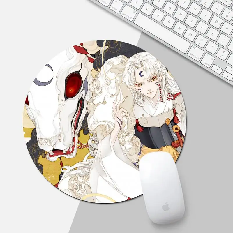 

Anime Inuyasha Customized laptop Gaming Desk Table Protect Game Office Work Round Mouse Mat pad Non-slip Laptop Cushion