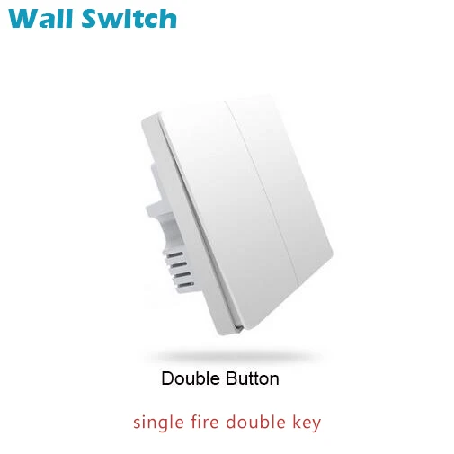 singlefire doublekey Xiaomi Aqara настенный выключатель светильник ZigBee версия одиночный огонь/нулевой огонь/приложение для беспроводного переключателя дистанционного управления умный дом Комплект - Цвет: singlefire doublekey