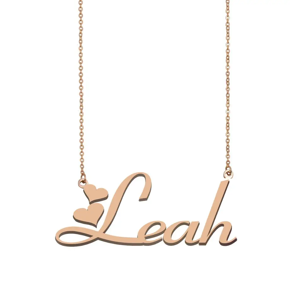 

Leah Name Necklace , Custom Name Necklace for Women Girls Best Friends Birthday Wedding Christmas Mother Days Gift