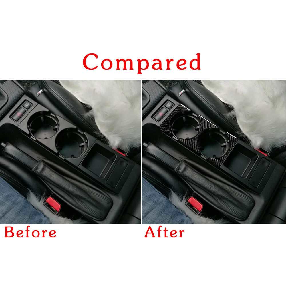 3 шт. декоративные наклейки из углеродного волокна для подстаканника BMW серии E46