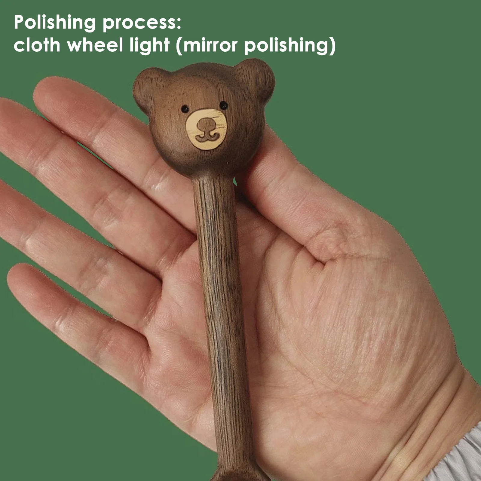 Медведь Мини столовые приборы деревянные ложки посуда из орехового дерева