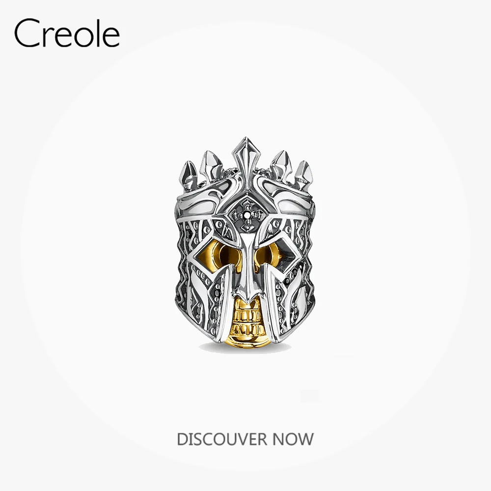 Бусины Череп рыцарь браслеты из стерлингового серебра 925 пробы 2021 новые летние