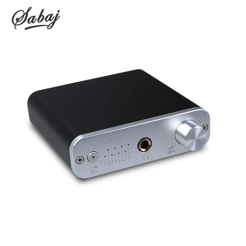 Sabaj D3 аудио DAC усилитель для наушников с оптическим коаксиальным 32 бит/384 кГц USB вход черный серебристый