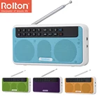 Беспроводное FM-радио Rolton E500, 6 Вт, Hi-Fi стерео Bluetooth-динамик, музыкальный проигрыватель, цифровые радиостанции, светодиодный дисплей, микрофон, Запись TF