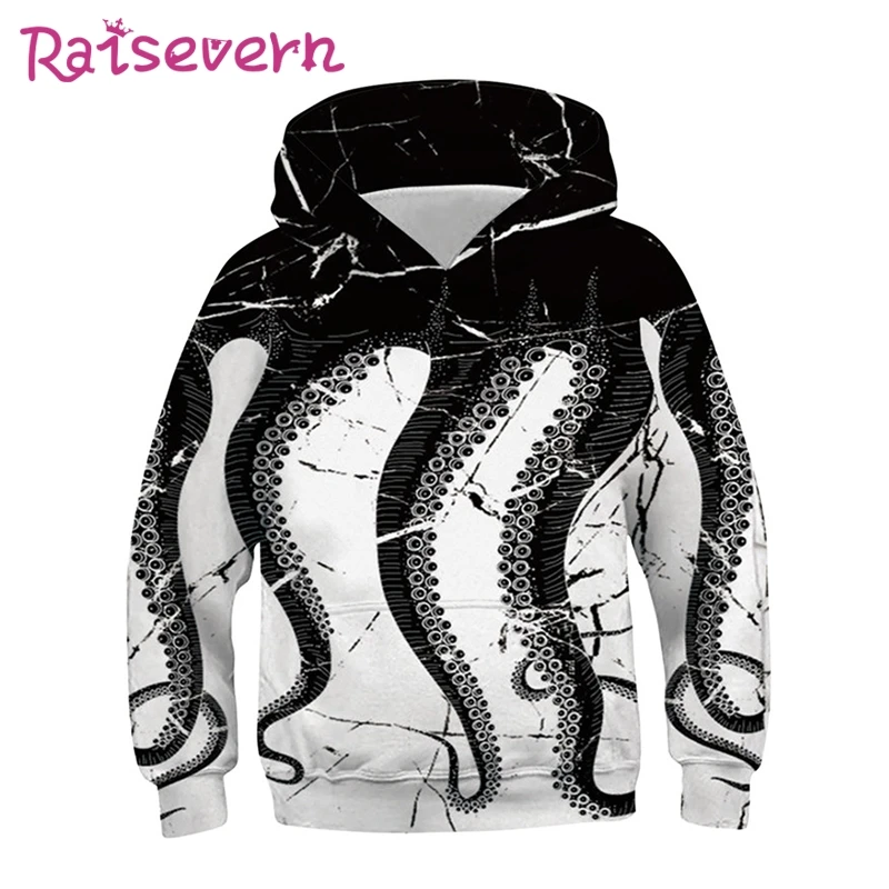 Raisvern/Детские толстовки с капюшоном 3D принтом детские забавного дизайна детская