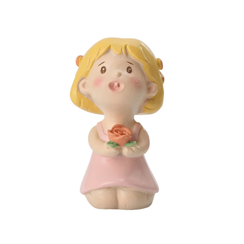 Фигурка из смолы с милым сердцем для девочек и мальчиков поделки украшение дома