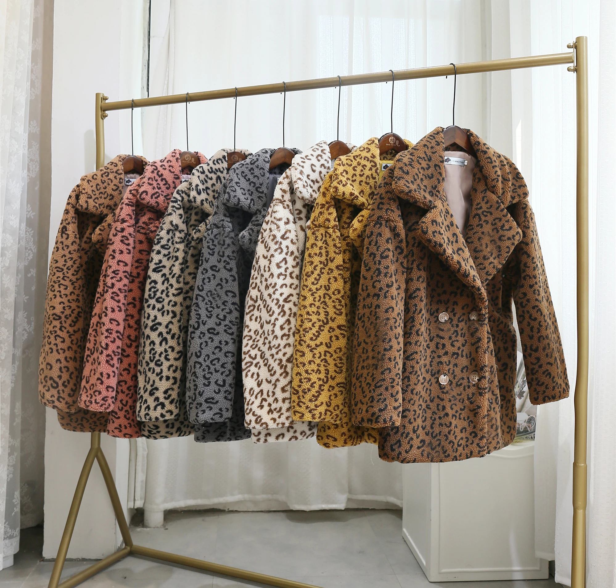 MONMOIRA 2019 зимние пальто из овечьей шерсти с леопардовым принтом искусственного