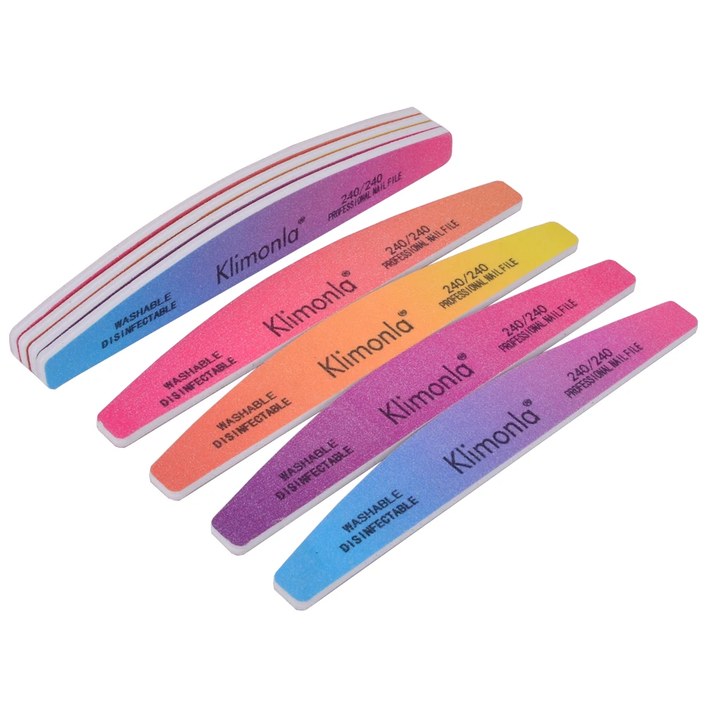 

4Pcs/16Pcs Gradually Changing Colors Design Sponge Nail File 100/120/180/240 Grit Sandpaper Manicure DIY Salon Tools Supplier