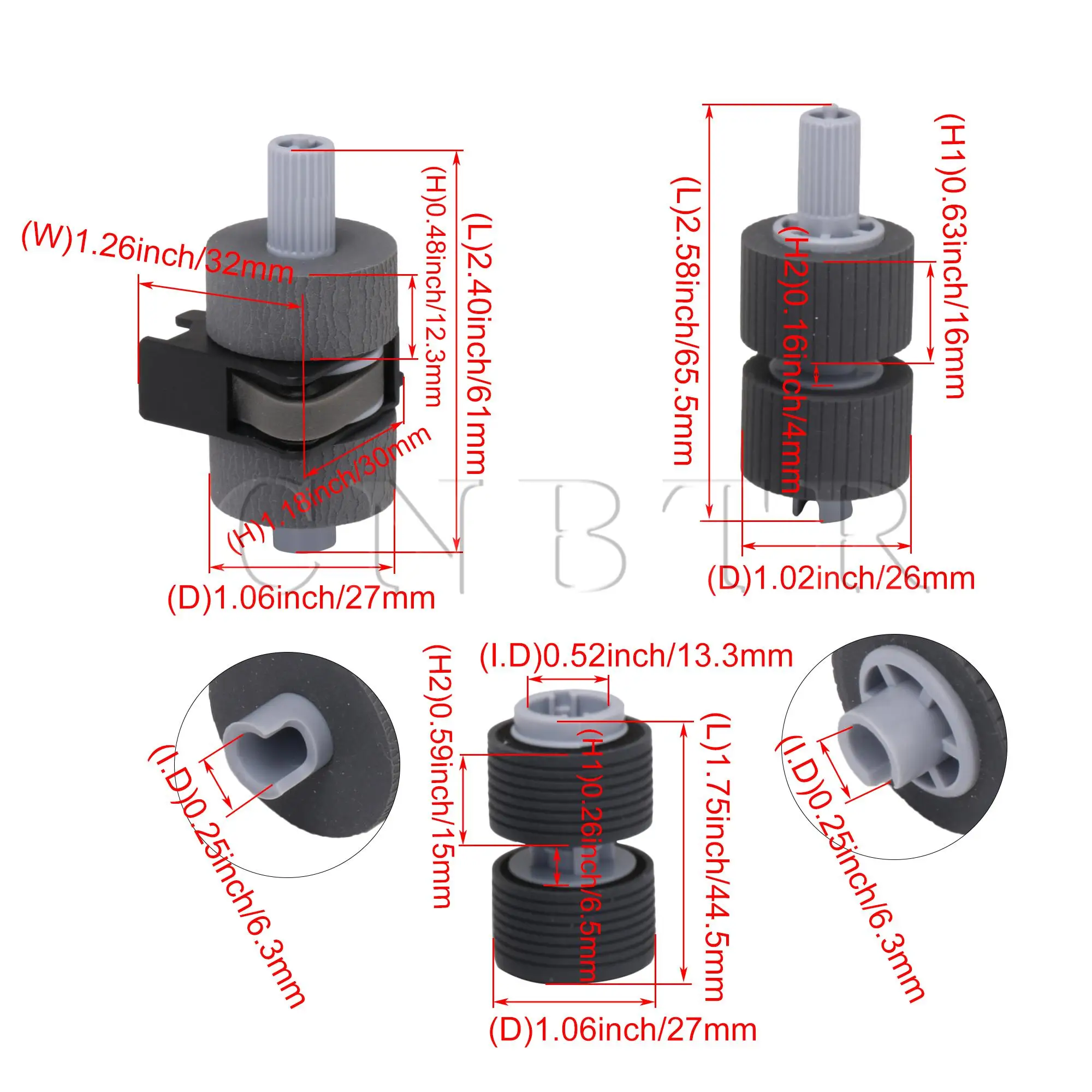 

CNBTR 3pcs Printer Brake Rooler & Pick Roller Replacement for PA03576 K010