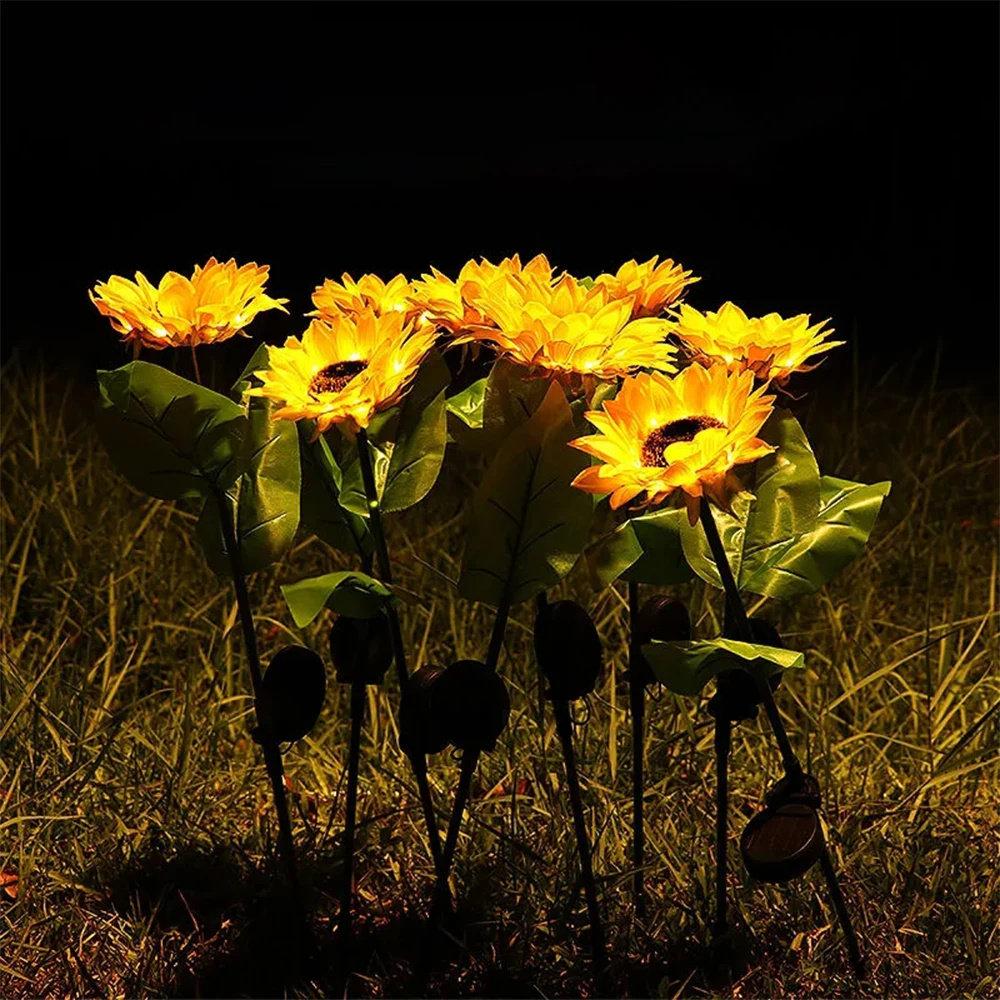 

Outdoor Solar Sunflower Garden Decoration Lights Waterproof LED Solar Powered Yard Pathway Decorative Lights Lawn Landscape Lamp
