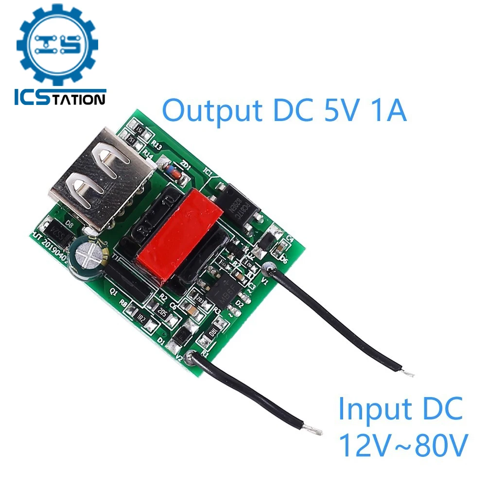 DC 12V 24V 36V 48В 60В 72В 5V 1A USB понижающий изолированный модуль Питание преобразователь